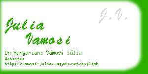 julia vamosi business card
