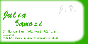 julia vamosi business card
